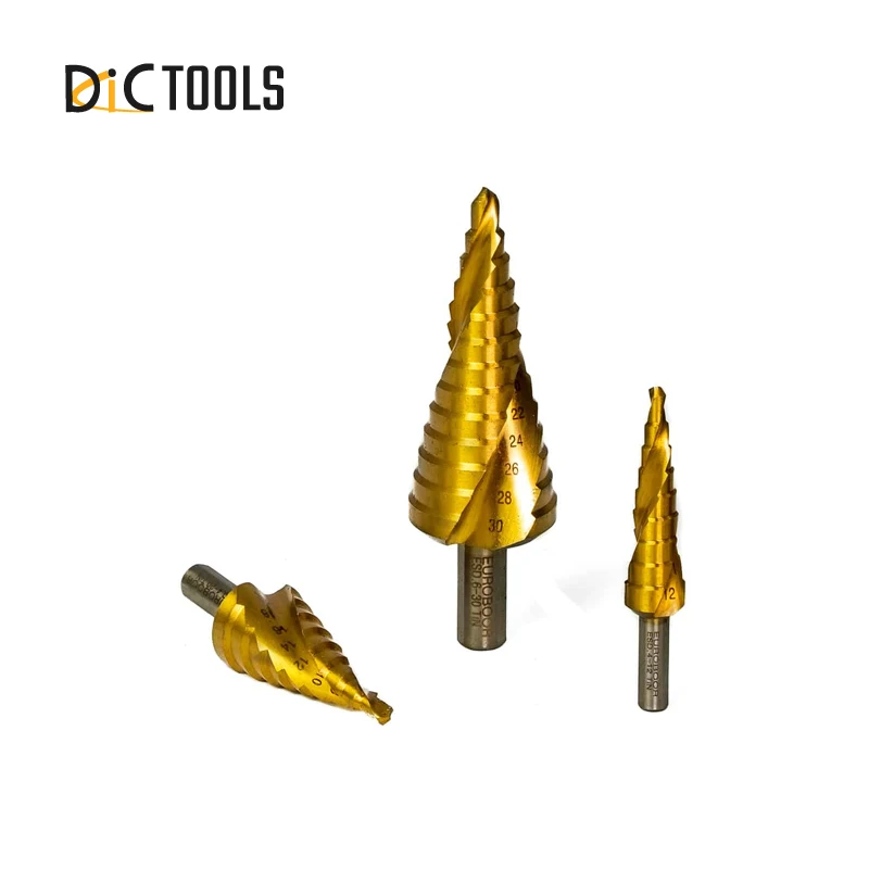 High Precision Oem Tin Coated Hss Step Drill Bits With Jobber/taper