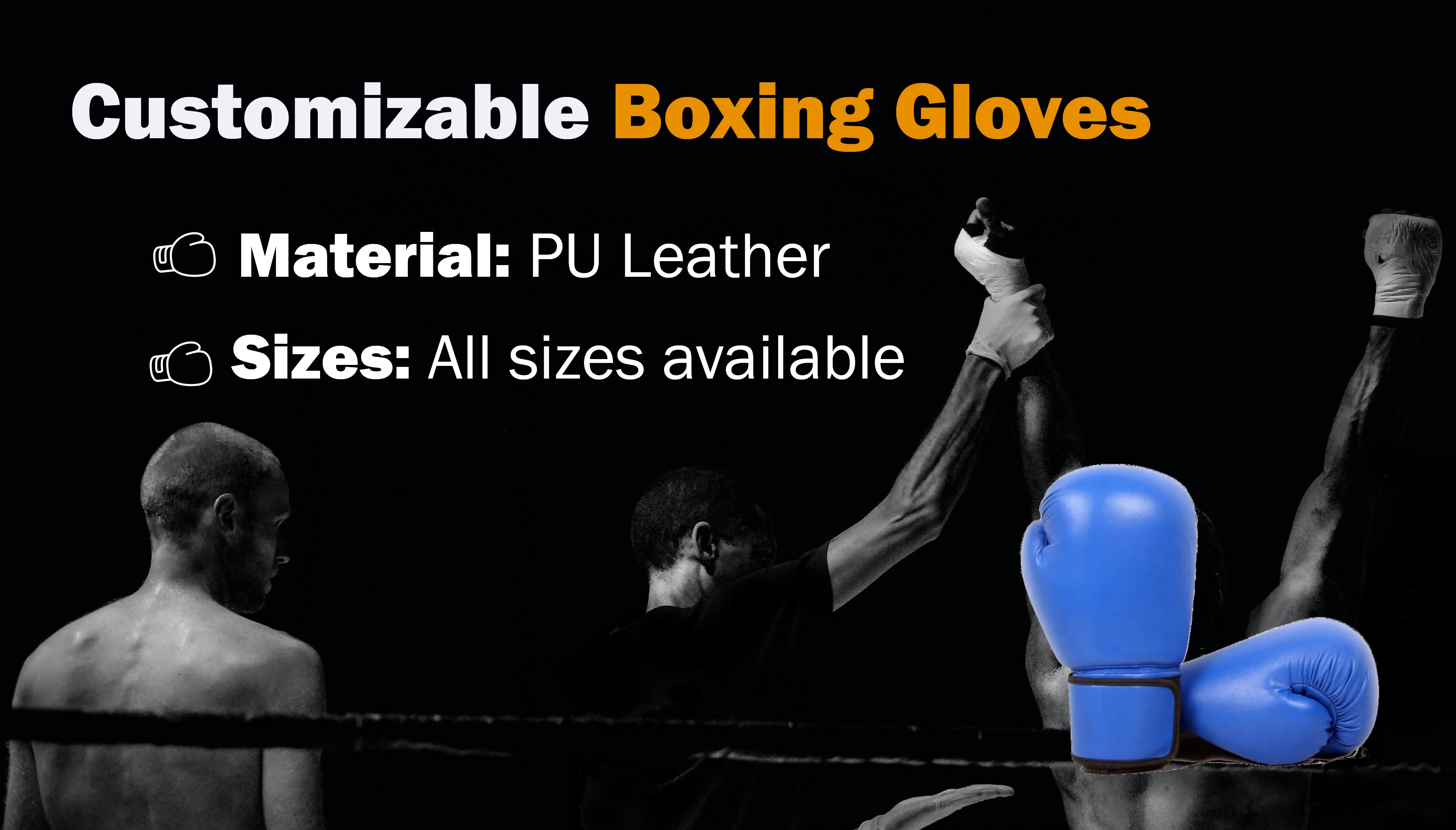 Custom Boxing Gloves Sparring Training Pu Leather Gloves All Sizes And Any Color Buy Boxing