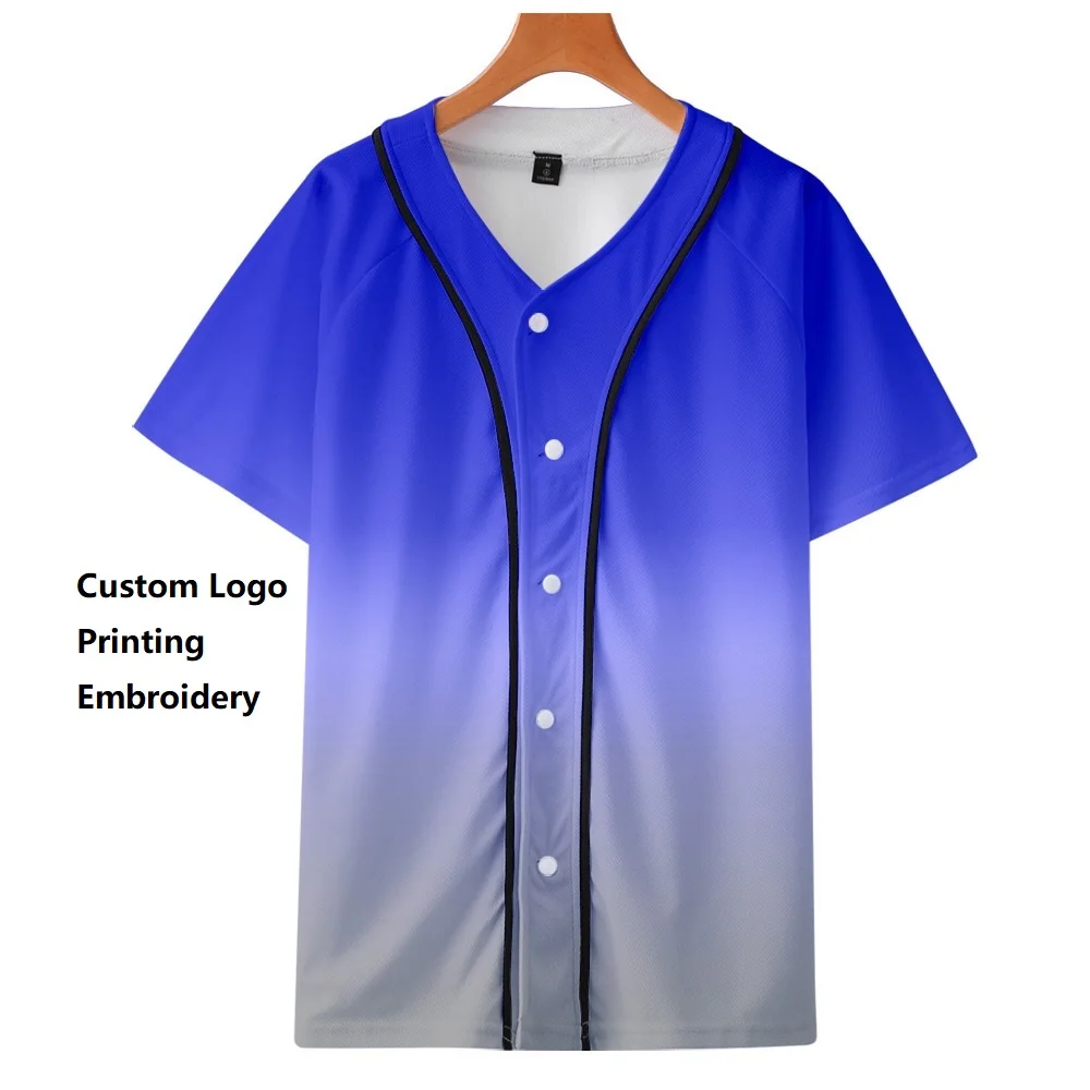 Custom Professional Embroidered Logo V-Neck Sublimation