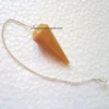 Yellow Jade Faceted Pendulum : wholesale natural faceted pendulums from India