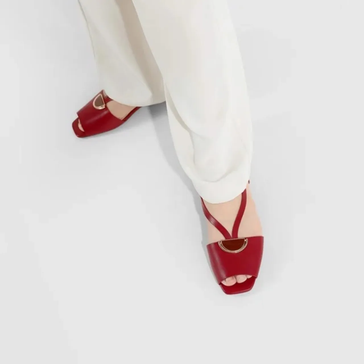 
Premium Quality Red Flat Sandals with Waterproof and Anti-Slip Feature From Vietnam 