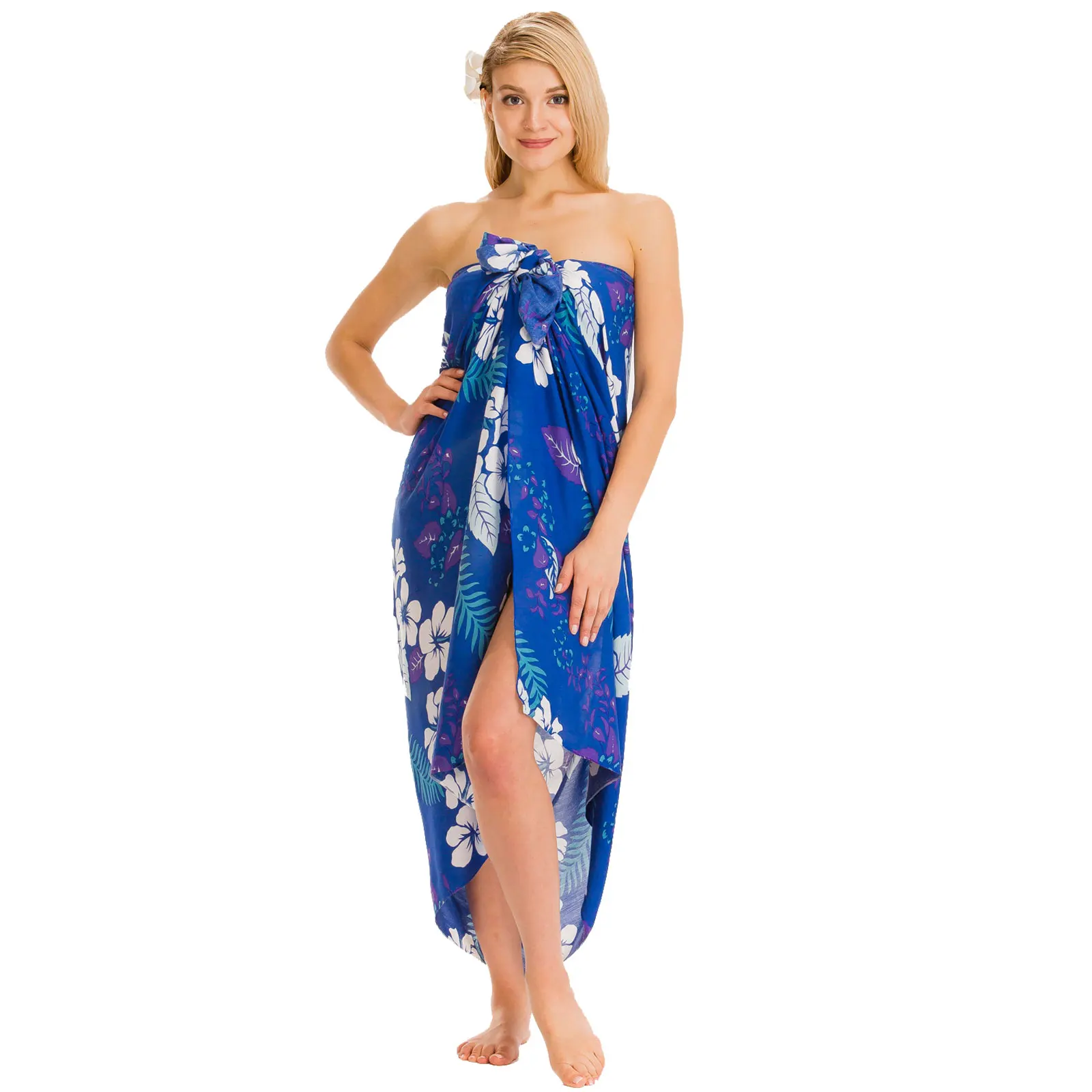 Hot Sale Floral Printed Pareo Beach Dress 100% Rayon Sarong Bikini ...