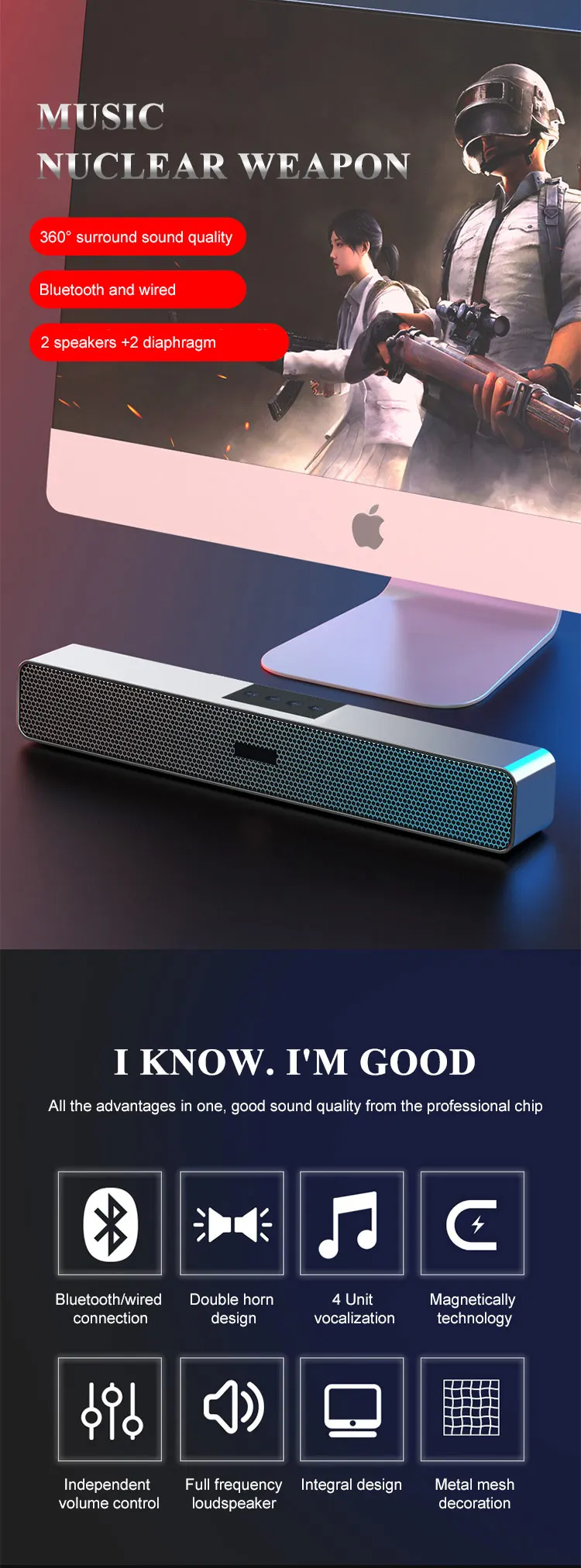 Portable Mini Bluetooth Speaker Hands Free Waterproof Wireless Speakers For Bathroom karaoke Music Loudspeaker - ANKUX.COM