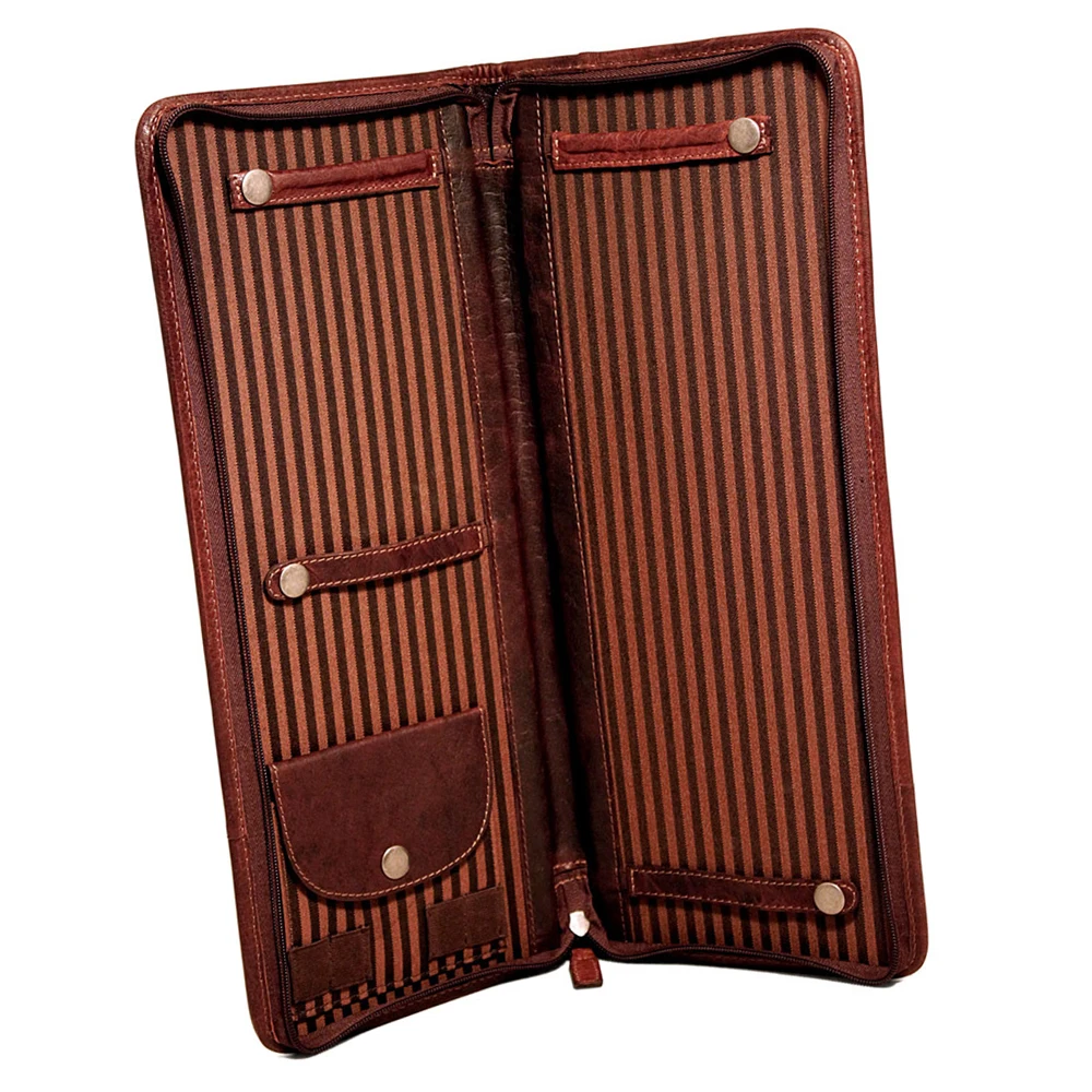 leather travel tie case monogrammed