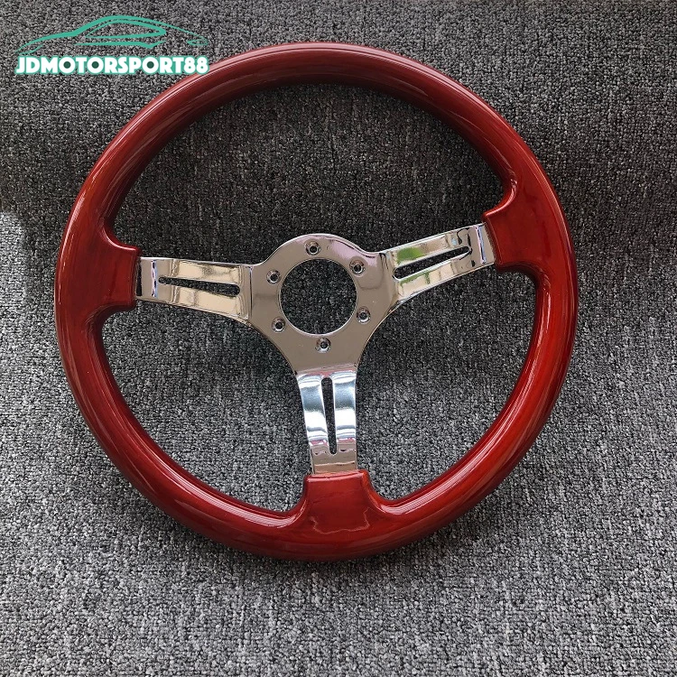 Jdmotorsport88 350mm Deep Dish Jdm Wood Grain Steering Wheel Buy Jdm