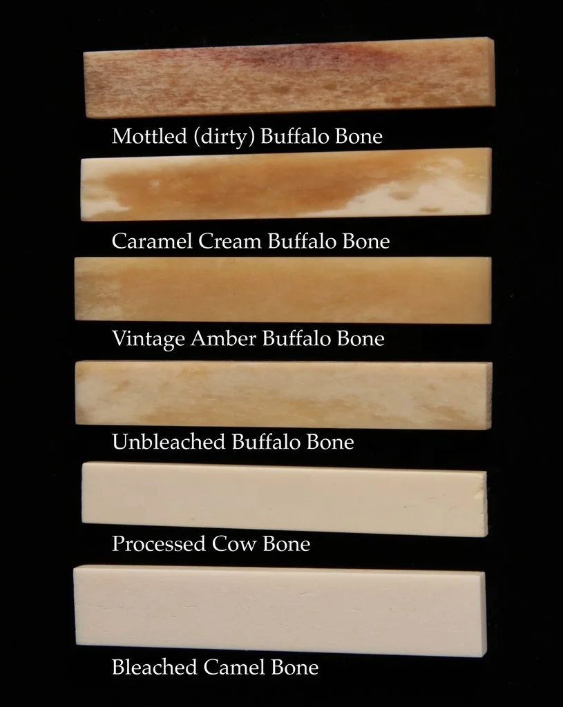 Bleached And Unbleached Guitar Camel Bone & Horn Nut/saddle Blanks For