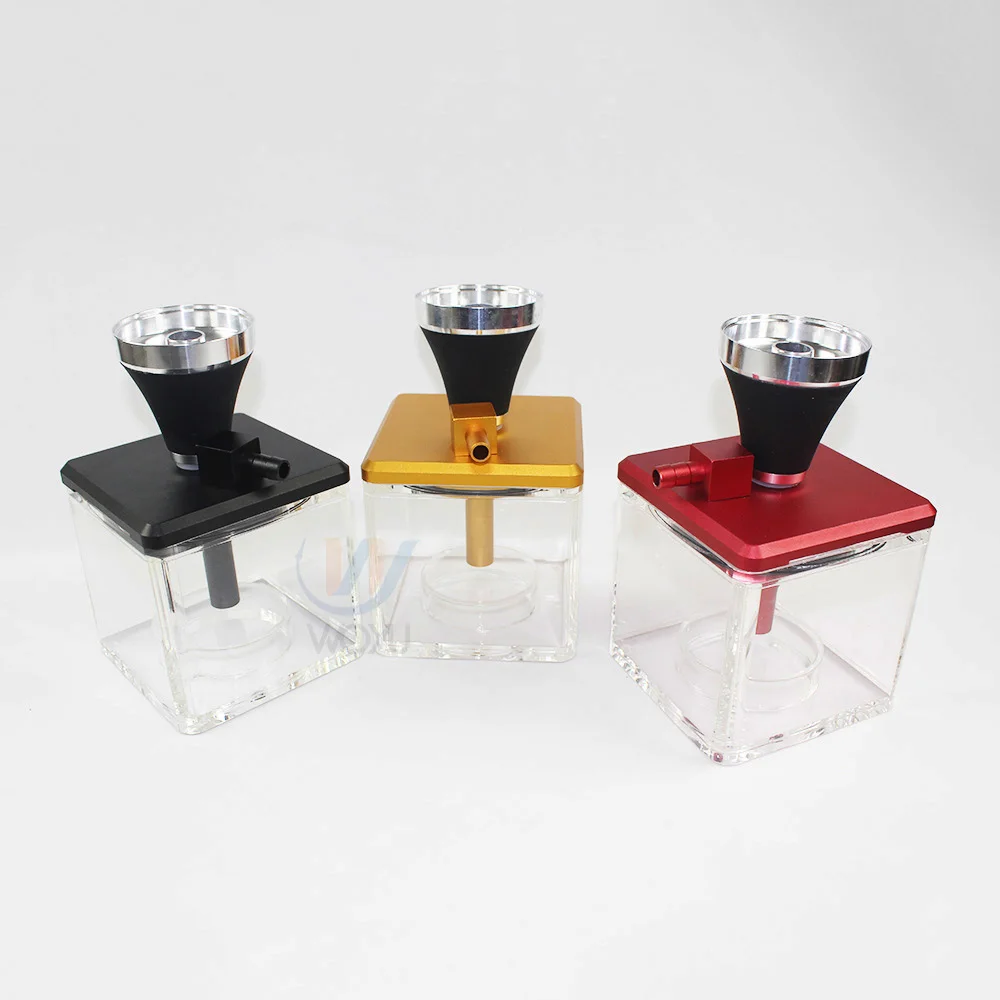 Acrylic Shisha Square Box Chicha Small Hookah With Led Light Buy