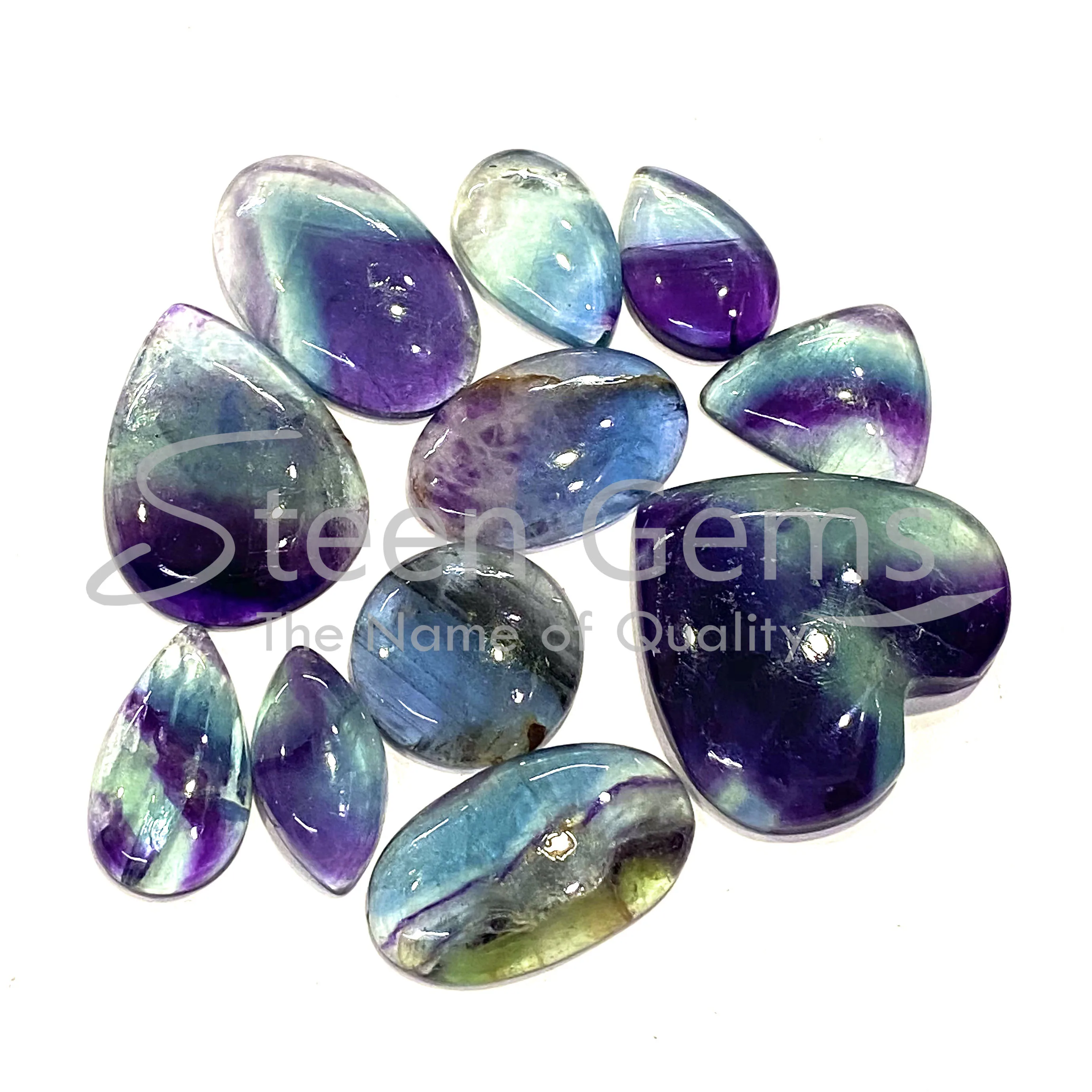 Natural green Fluorite oval shape For Jewelry Cabochons Loose Gemstone top quality Handmade gemstone jewelry 27m 39.cts