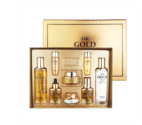 Anjo Professional 24K Gold Skin care 6Set Korea Cosmetic 99.9% pure  gold-containing six sets of skin care Nourishing