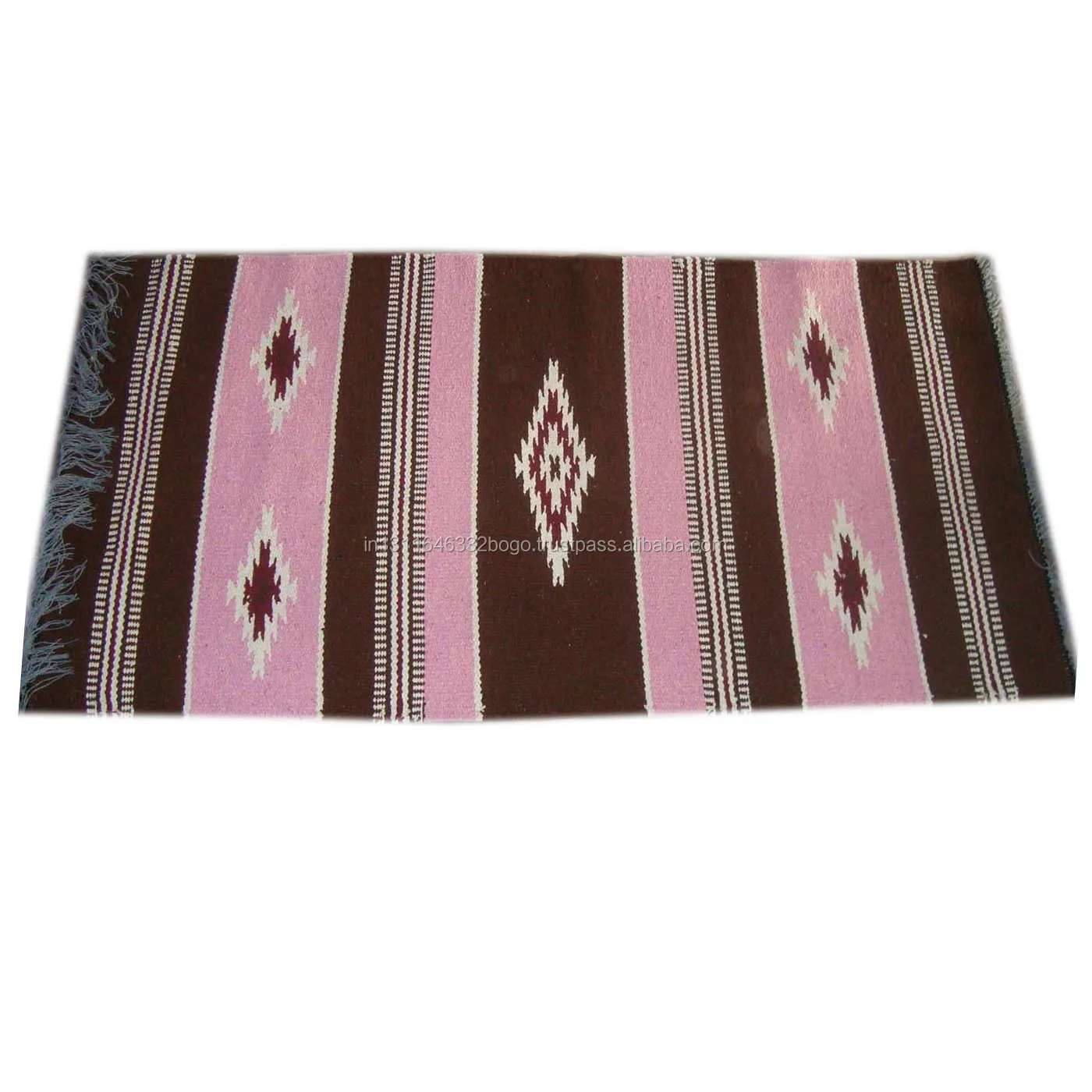 Mexican Design Navajo Saddle Blanket With Finest Quality Acrylic Yarn