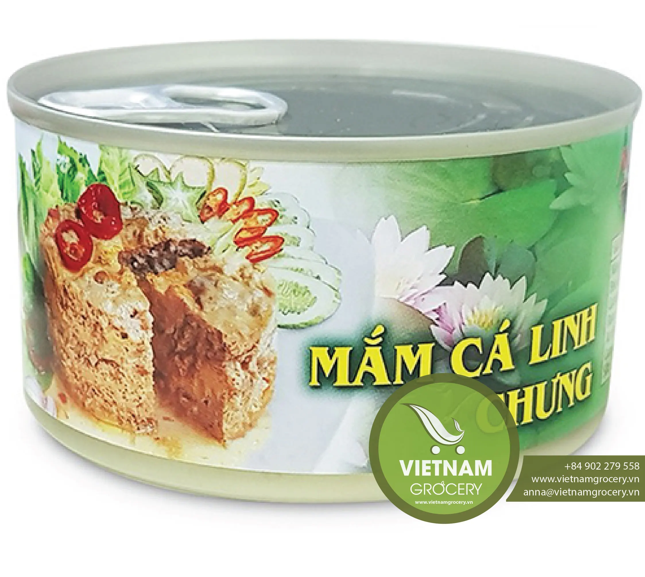 Vietnam Canned Steam Salted River Fish 200gr