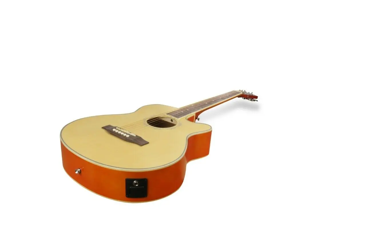 Musical Instrument Professional Musical Linden Wood Jnr 100 Cpu String Acoustic Guitar Home