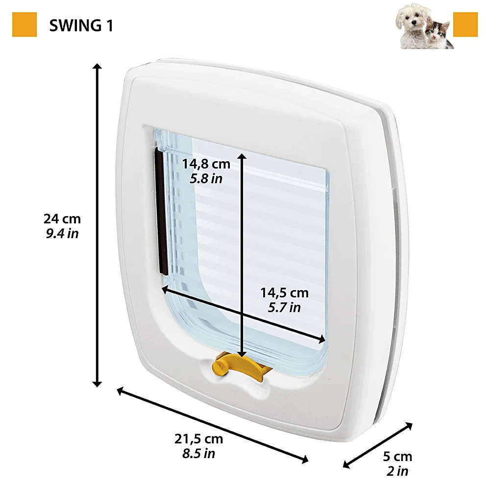 Swing Door For Cats And Small Pets Swing 1,Two-way Controllable Entry ...