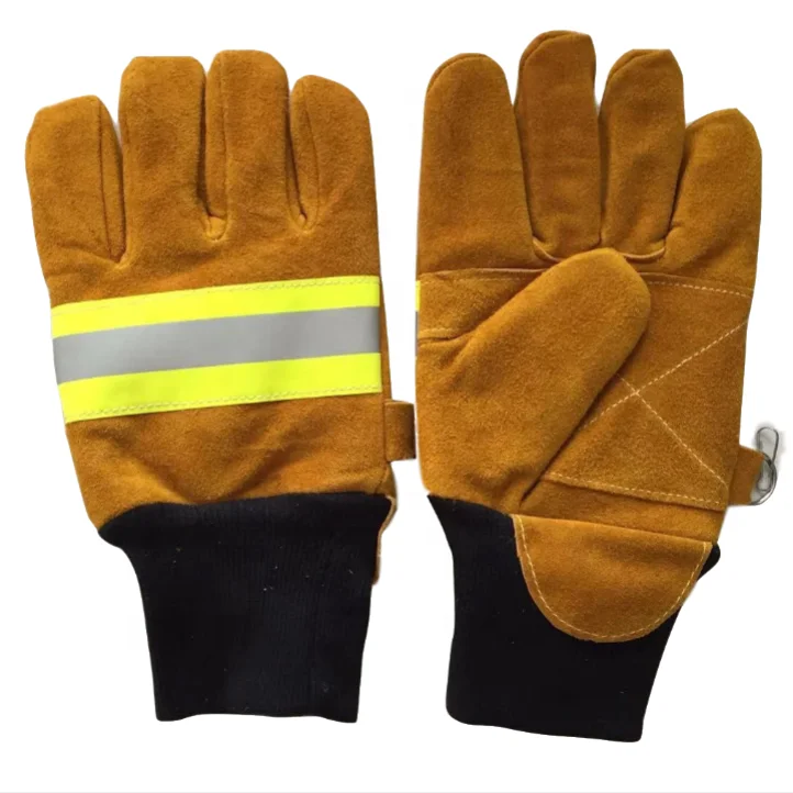 Fireman Structural Firefighting Gloves Emergency Fire Rescue Gloves For ...