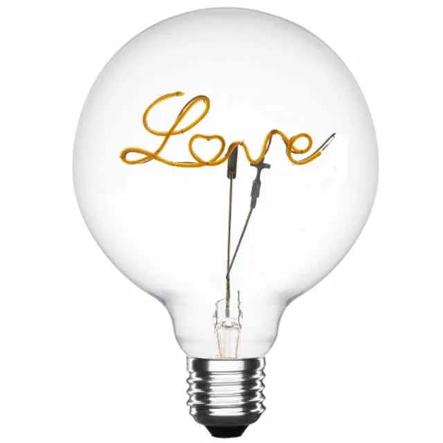 LOVELY G125 LED  FILAMENT  BULB 4W  LED LOVE LIGHT BULB FOR TABLE LAMP