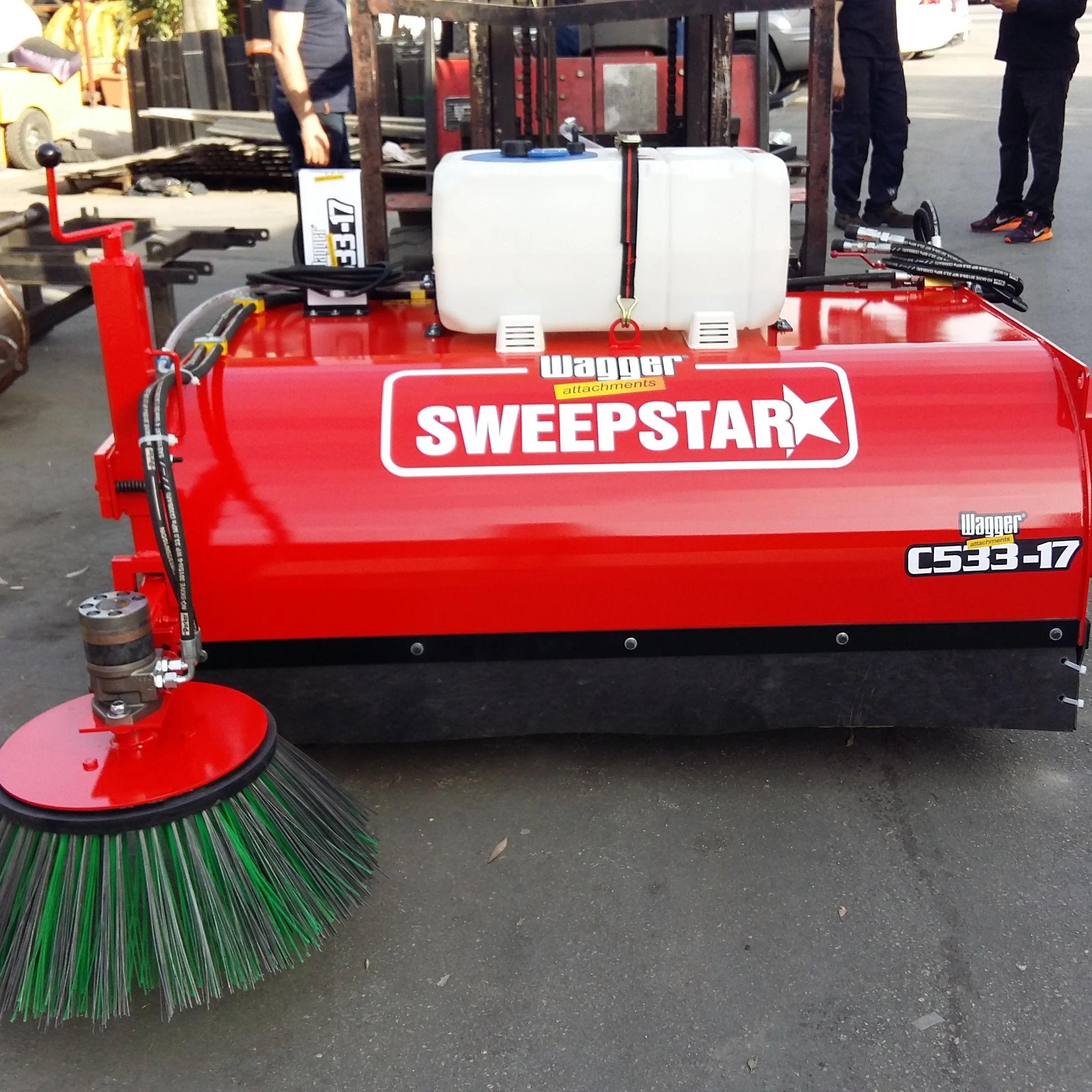 Forklift Sweeper Attachment Wagger Attachments Sweepstar Collector Buy Forklift Sweeper