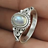Rainbow Moonstone rings for women's 925 sterling silver gemstone rings Indian silver jewelry wholesale price silver rings
