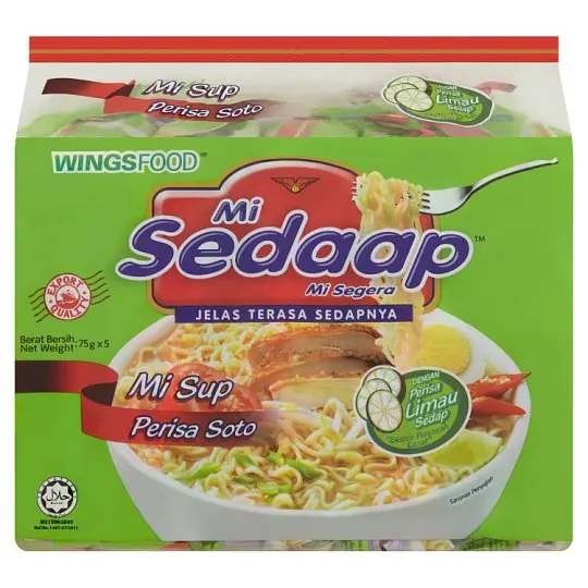Wingsfood Mi Sedaap Mi Sup Soto Flavours Instant Noodles Soup 5 X 