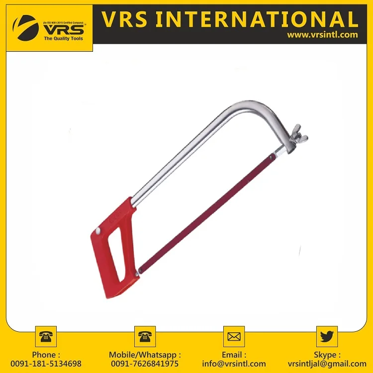 12 Inch Size Square Tubular Hacksaw Frame Hand Tool Carbon Steel Blade