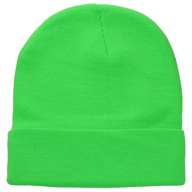 lime green bobble hat