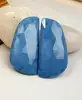 Size 35x15x3mm,Natural Peruvian Blue Opal Rose Cut 2 Pcs Pair Blue Opal Faceted Gemstone For Earring