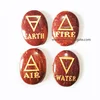 Red Jasper Engraved 4 Elements set : Wholesale pagan wiccan sets