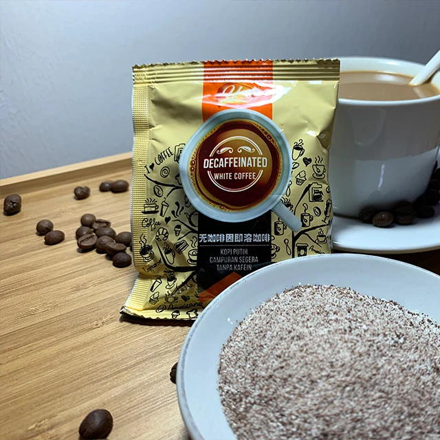 3 In 1 Decaffeinated White Coffee 12 Sachet Per Bag Buy Instant Coffee,No Caffeine Coffee,Less