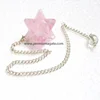 Rose Quartz Merkaba Star Pendulum : Wholesale agate Mercaba Pendulums from India