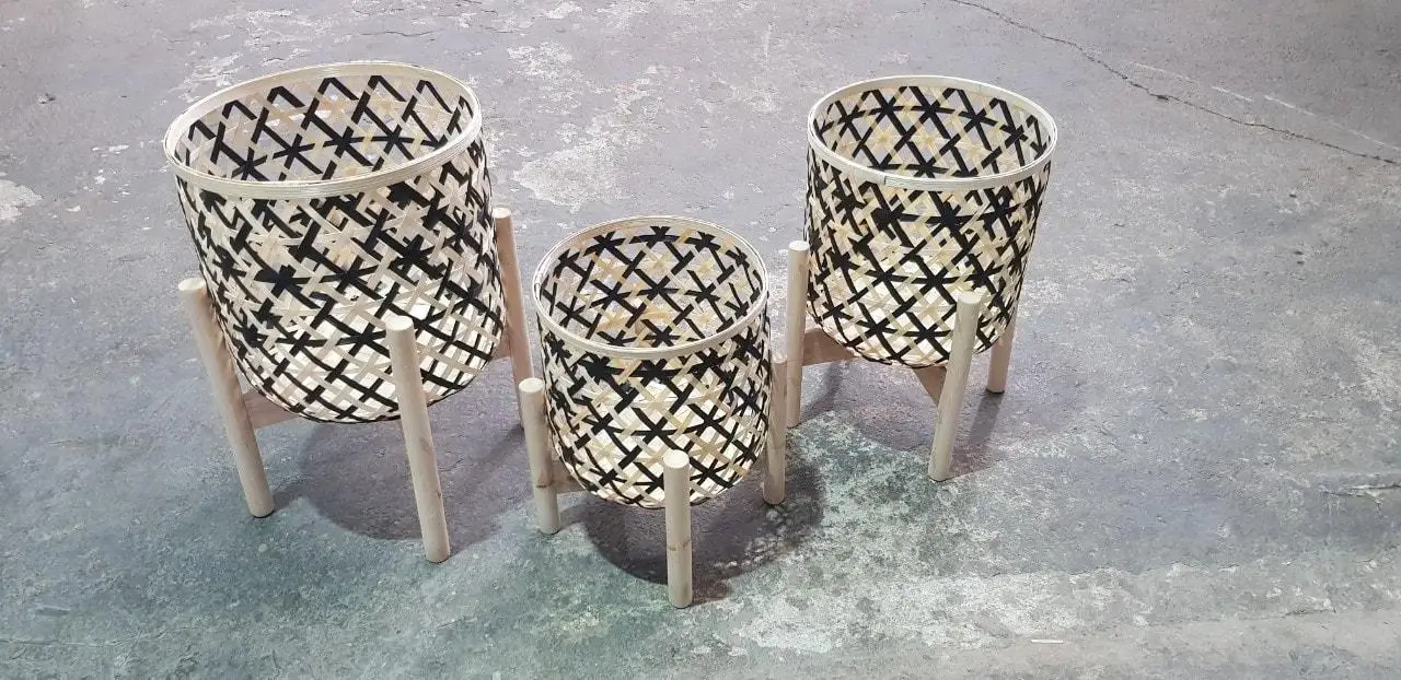 Wicker Stand Planter Pot Unique Rattan Panel Planter Stand Rattan