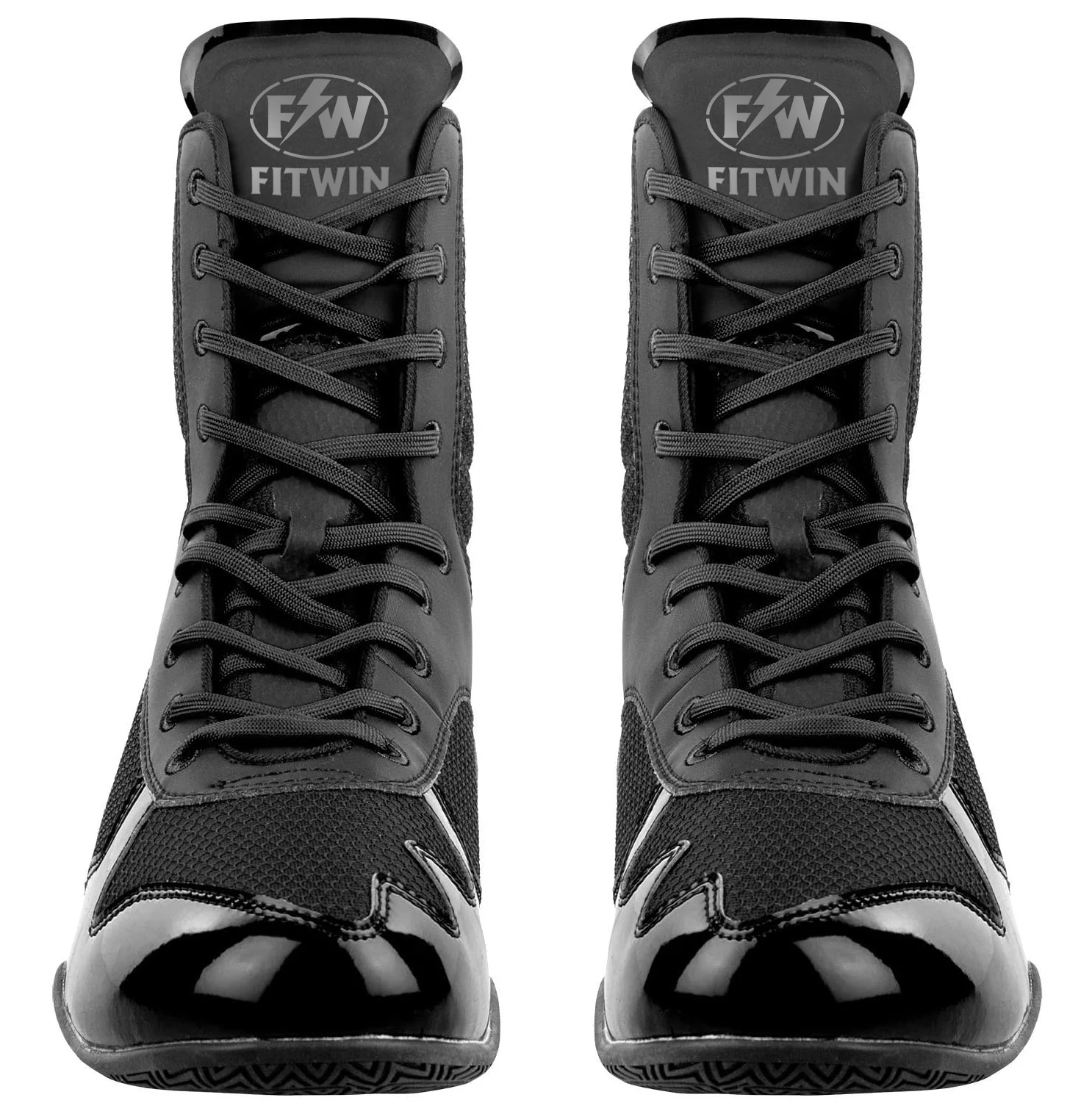 Pu Mesh With Sublimation Printing Boxing Shoes Wrestling Shoes Non Slip