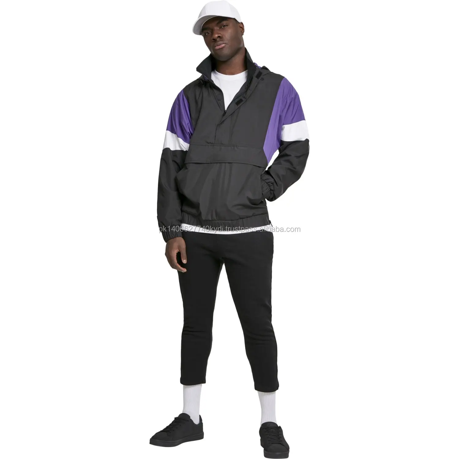 Men Windbreaker Anoraks Sublimated,Embroidered Anoraks Pullover