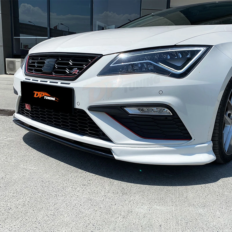 Seat Leon Mk3.5 Facelift 2017 - 2020 Fr Style Front Lip Splitter Blade ...