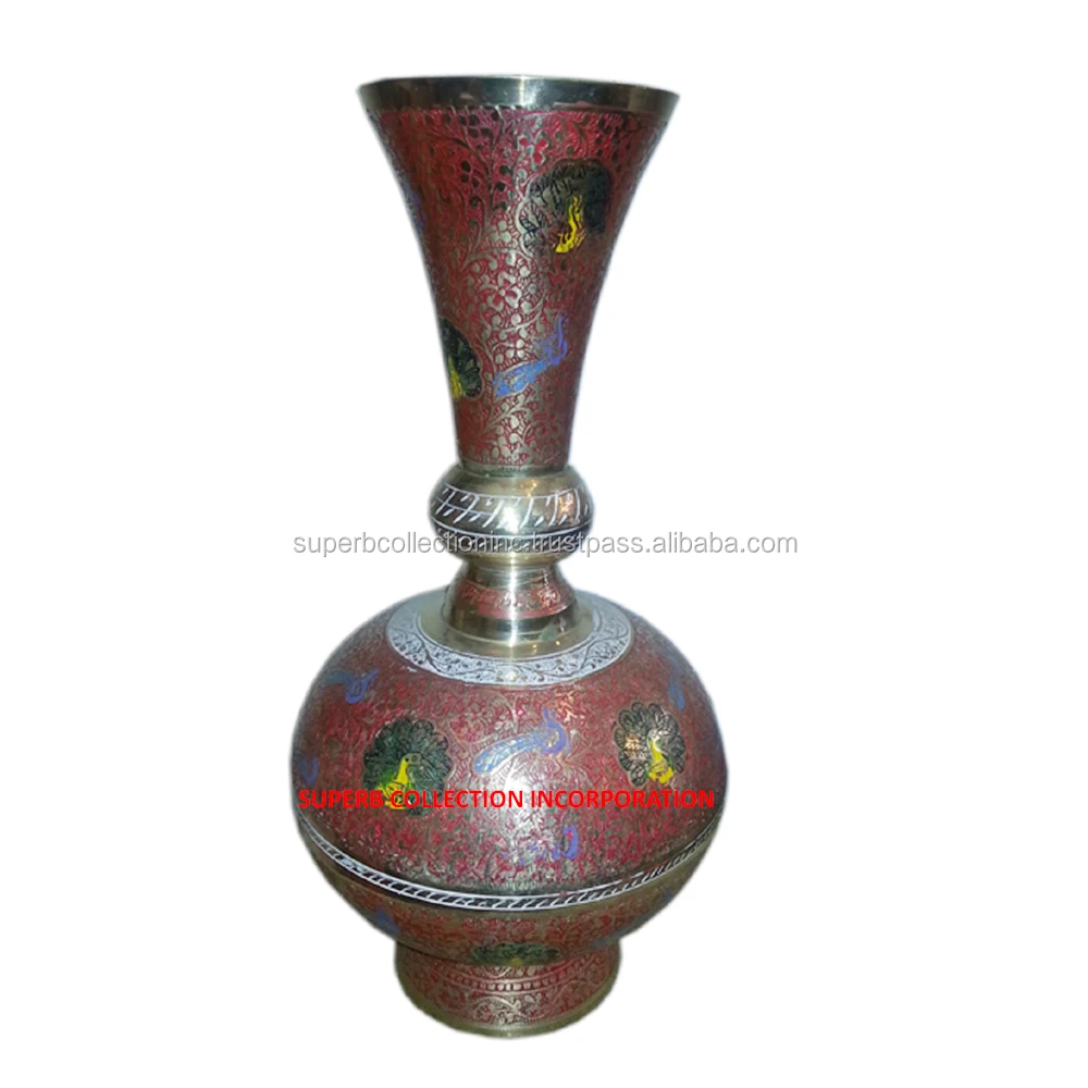 Luxury Mirror Polish Hand Engraved Drawing Room Flower Pot For Sale