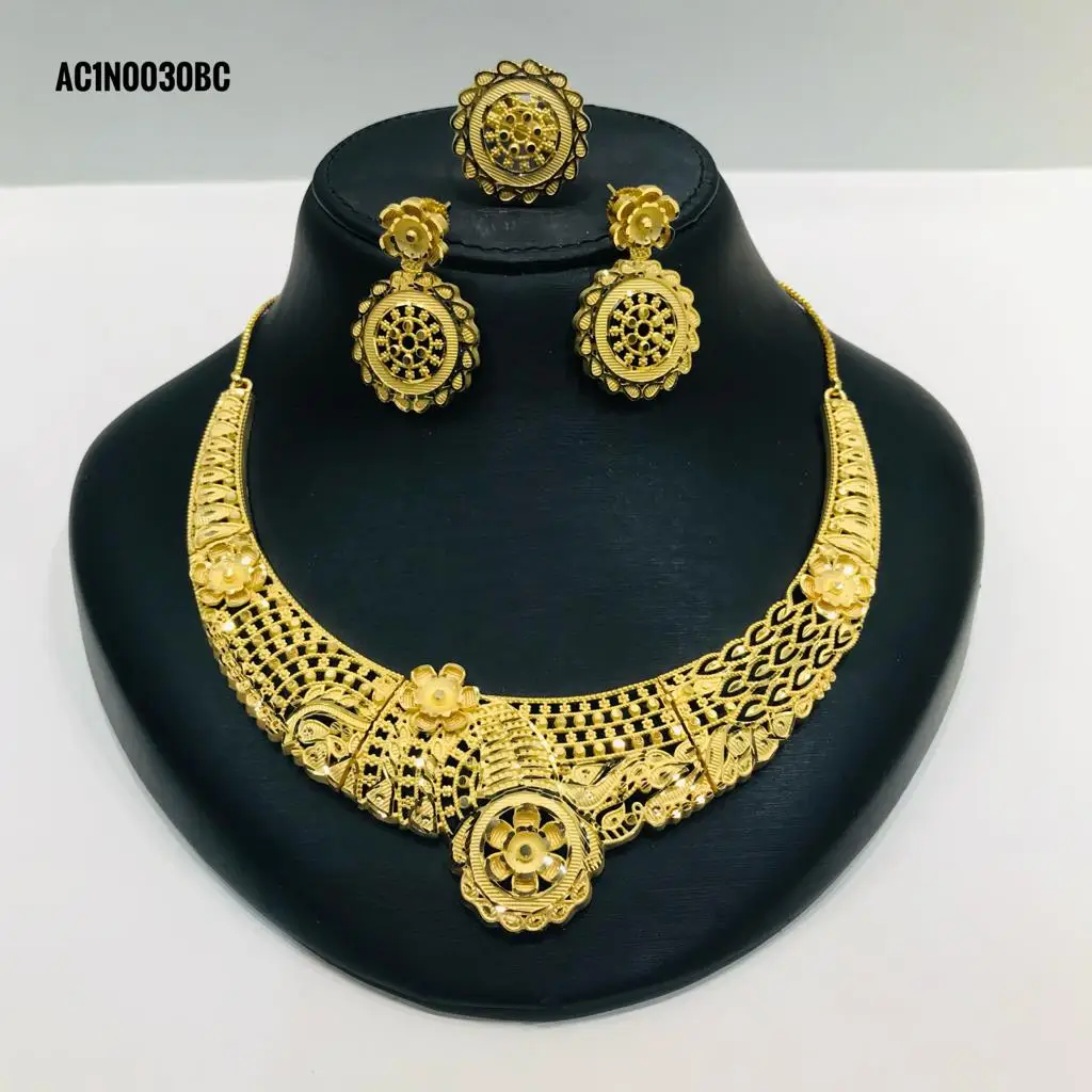 Gold Plated Jewellery Necklace Set 