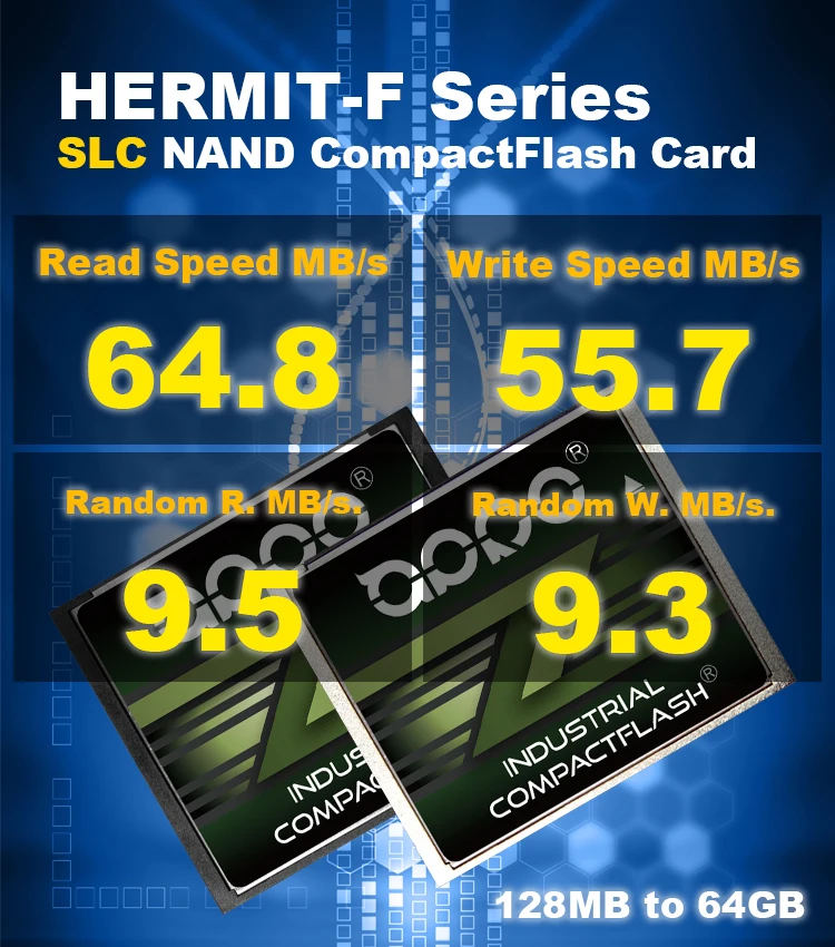 APRO High Endurance SLC 128MB to 64GB HERMIT-F Series Industrial CompactFlash CF Card for CNC Gamming Old ATA Embedded Mainboard - ANKUX.COM