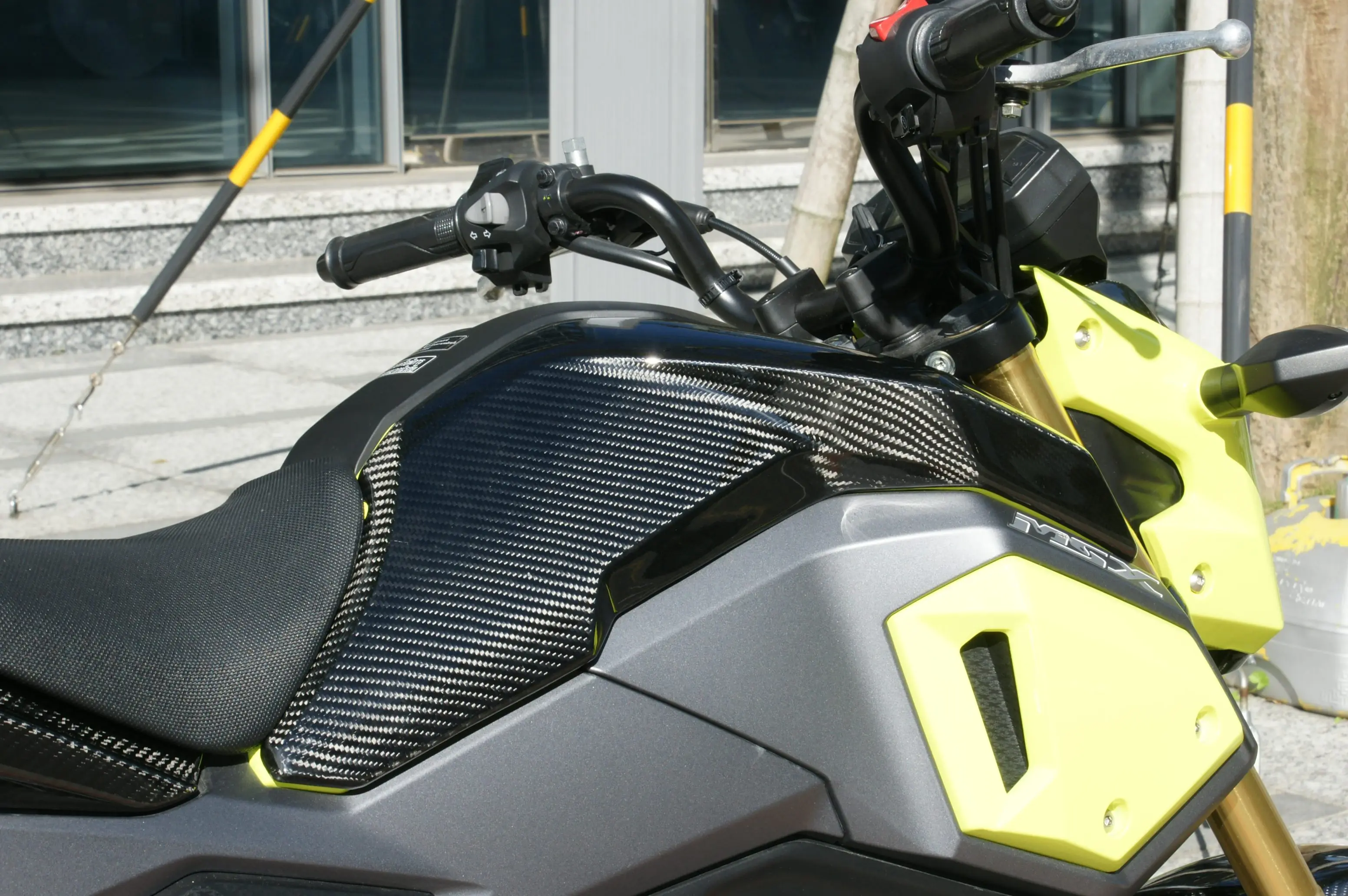 Carbon Fiber 2016-2018 Tekarbon Replacement for Side Tank Panels 2x2 Twill Weave Honda Grom 125 