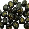 Black Agate Rune Stone Set
