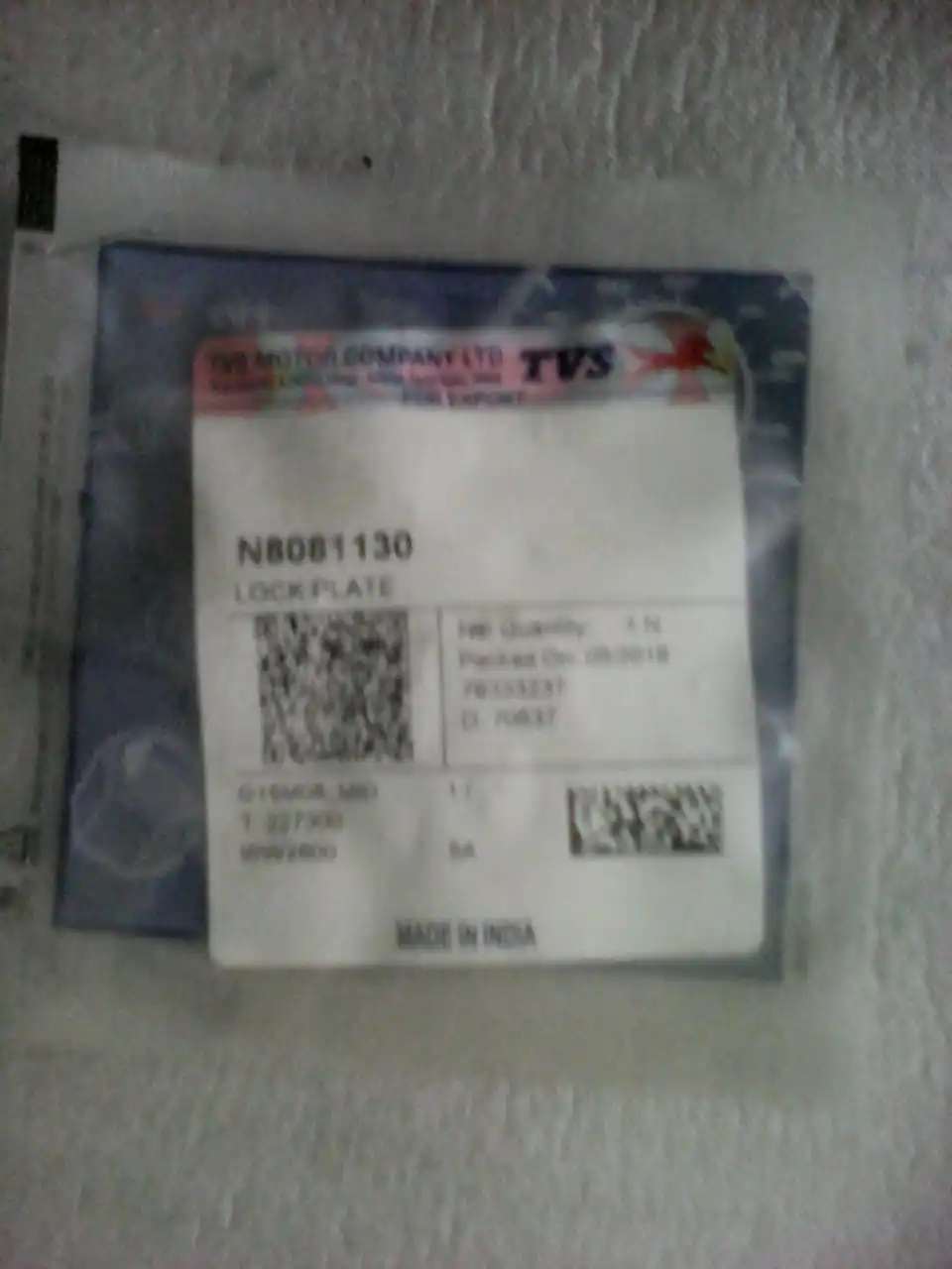 Lock Plate . N8081130 For Tvs Motor Cycle Parts Buy Lock Plate