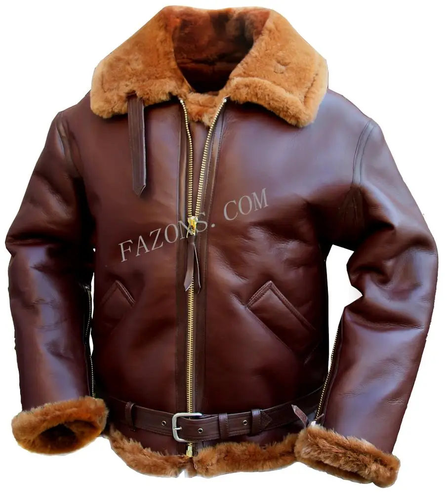 Куртка пилот мужская зимняя кожаная с мехом