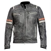 Antique Black waxed Motorcycle Leather Jacket