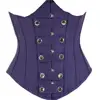 New Purple Front Buckles Suit Under Bust Beautiful Women's Corset