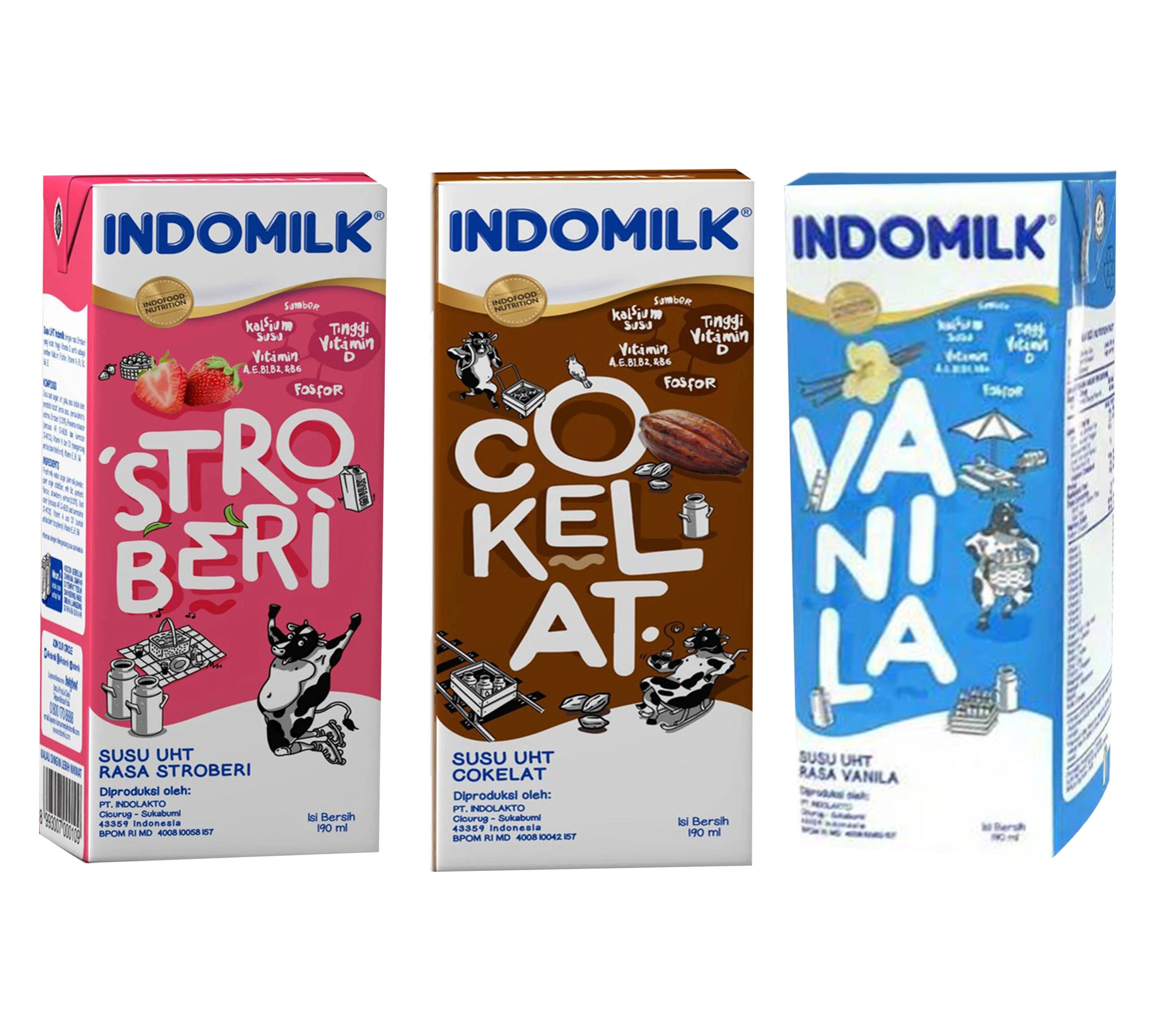 Indomilk Fresh Dairy Uht Milk 190ml Cases Packaging All Variant Flavour Made In Indonesia 30 Pcs Carton Buy Indomilk Uht Milk 200ml Milk Carton Packaging Product On Alibaba Com