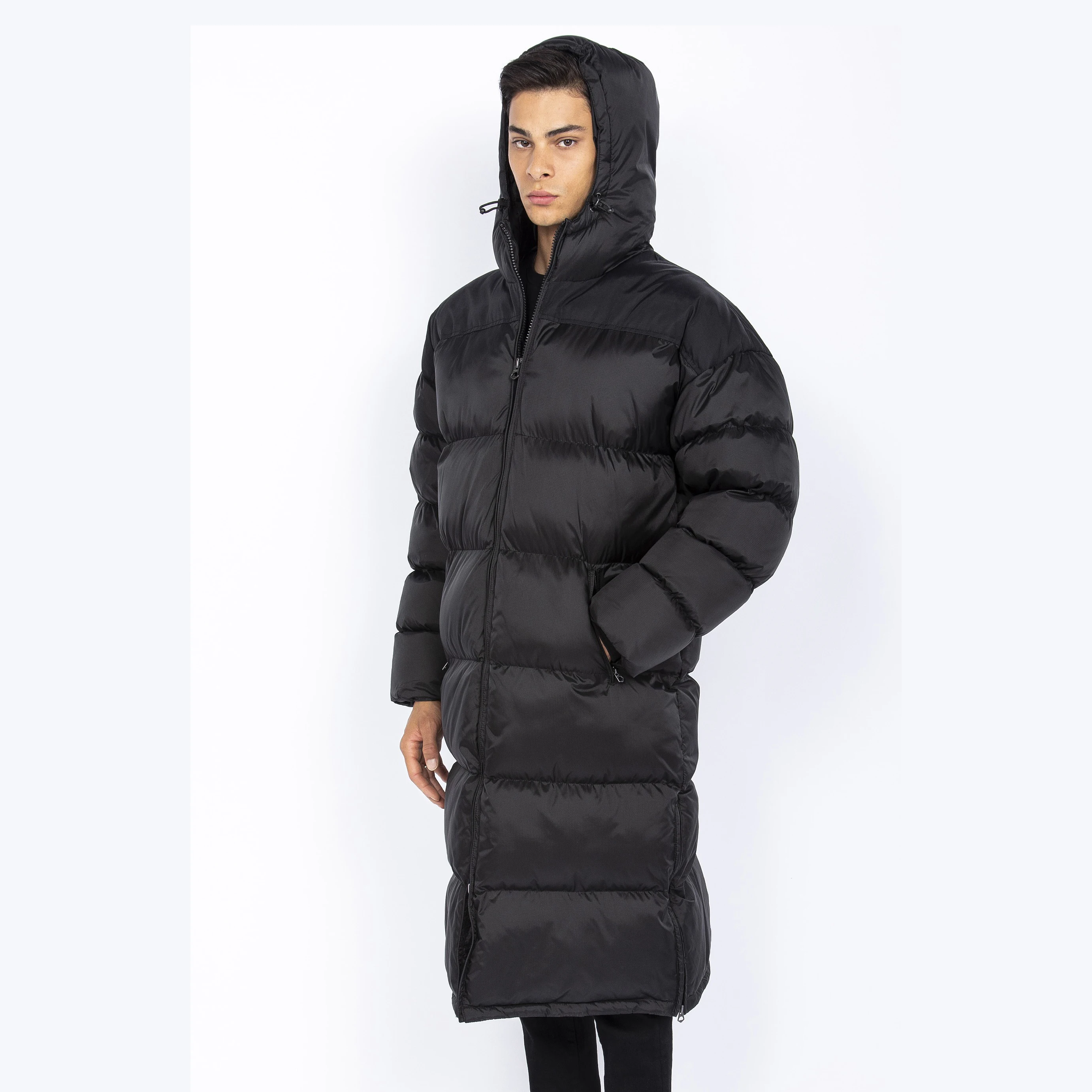 Men Winter Long Puffer Jacket Male Warm Coat Hooded Parkas Windproof