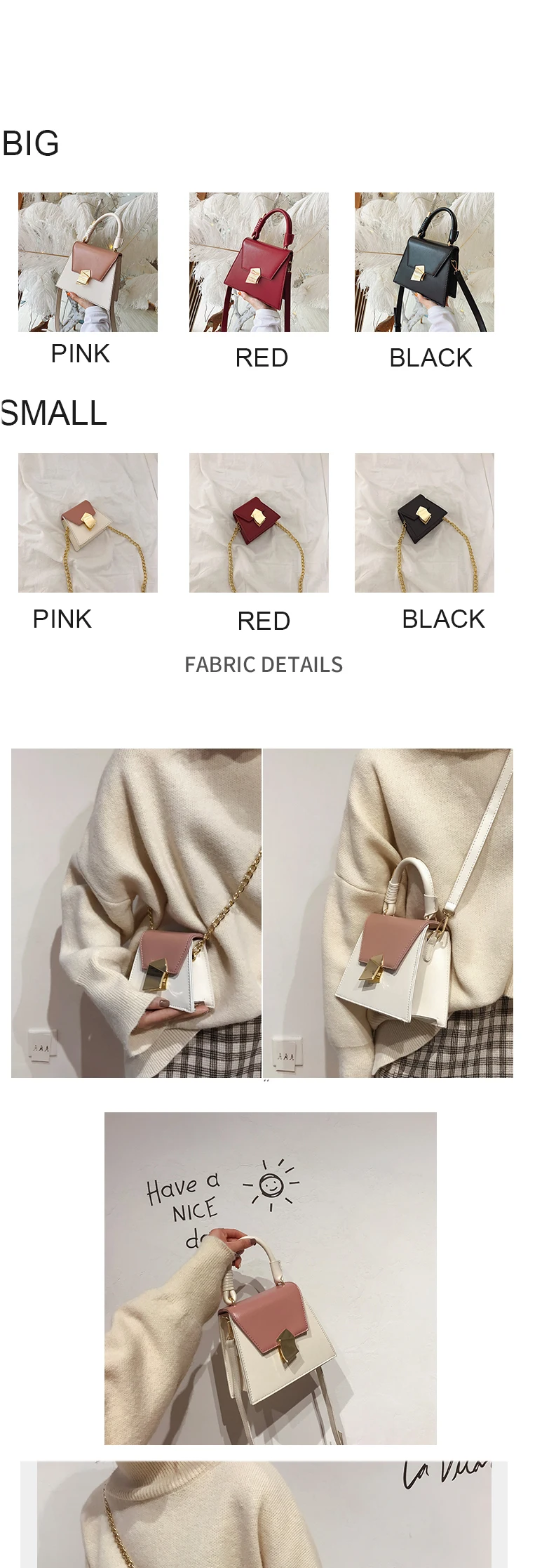 small branded bolsas