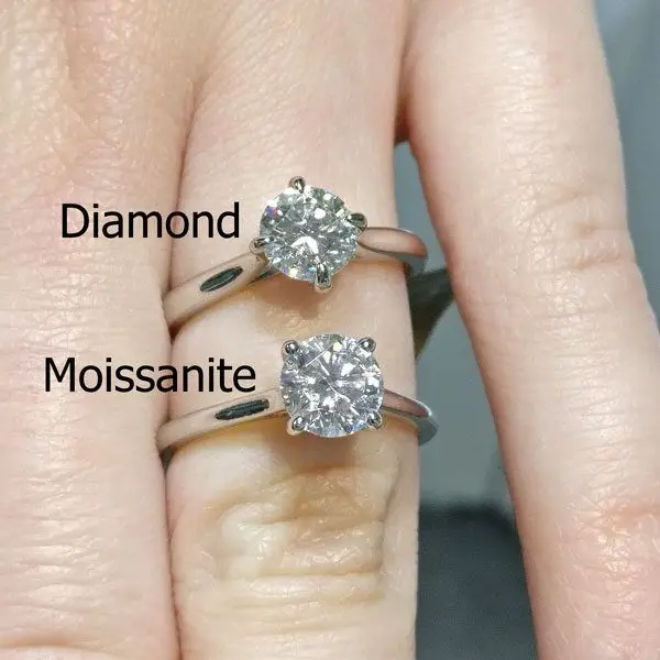 moissanite rings compared to diamond