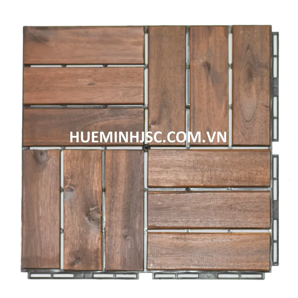 Factory Price Interlocking Acacia Wooden Decking Tiles With Plastic ...