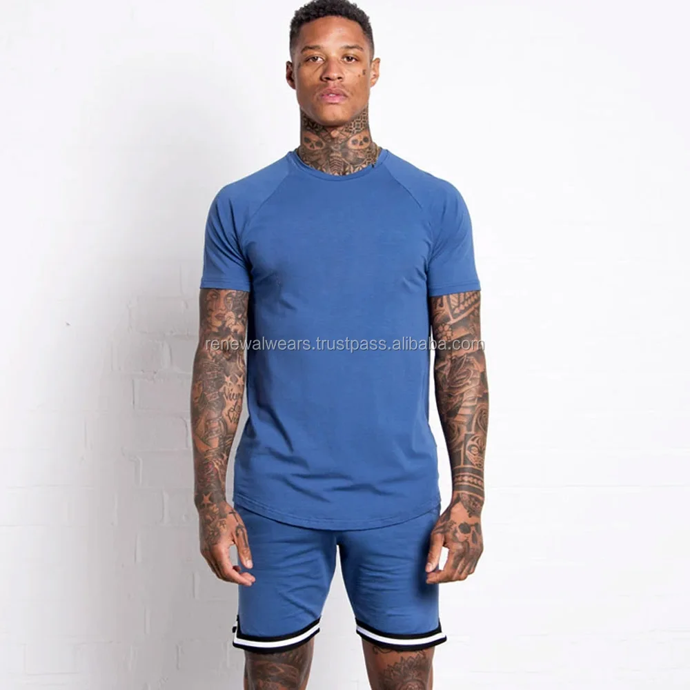 Men Customized Slim Fit Twinsets Tshirts And Shorts New Design 100