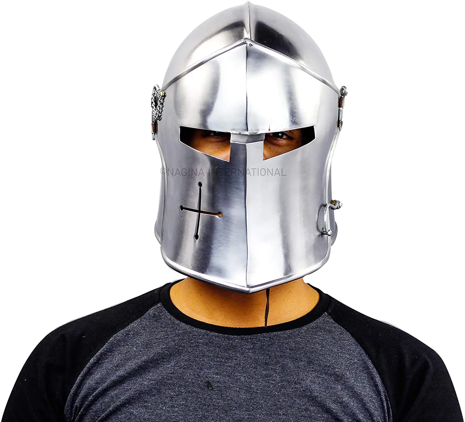 Steel Knights Templar Crusaders Helmet Buy Helmet With Communications 
