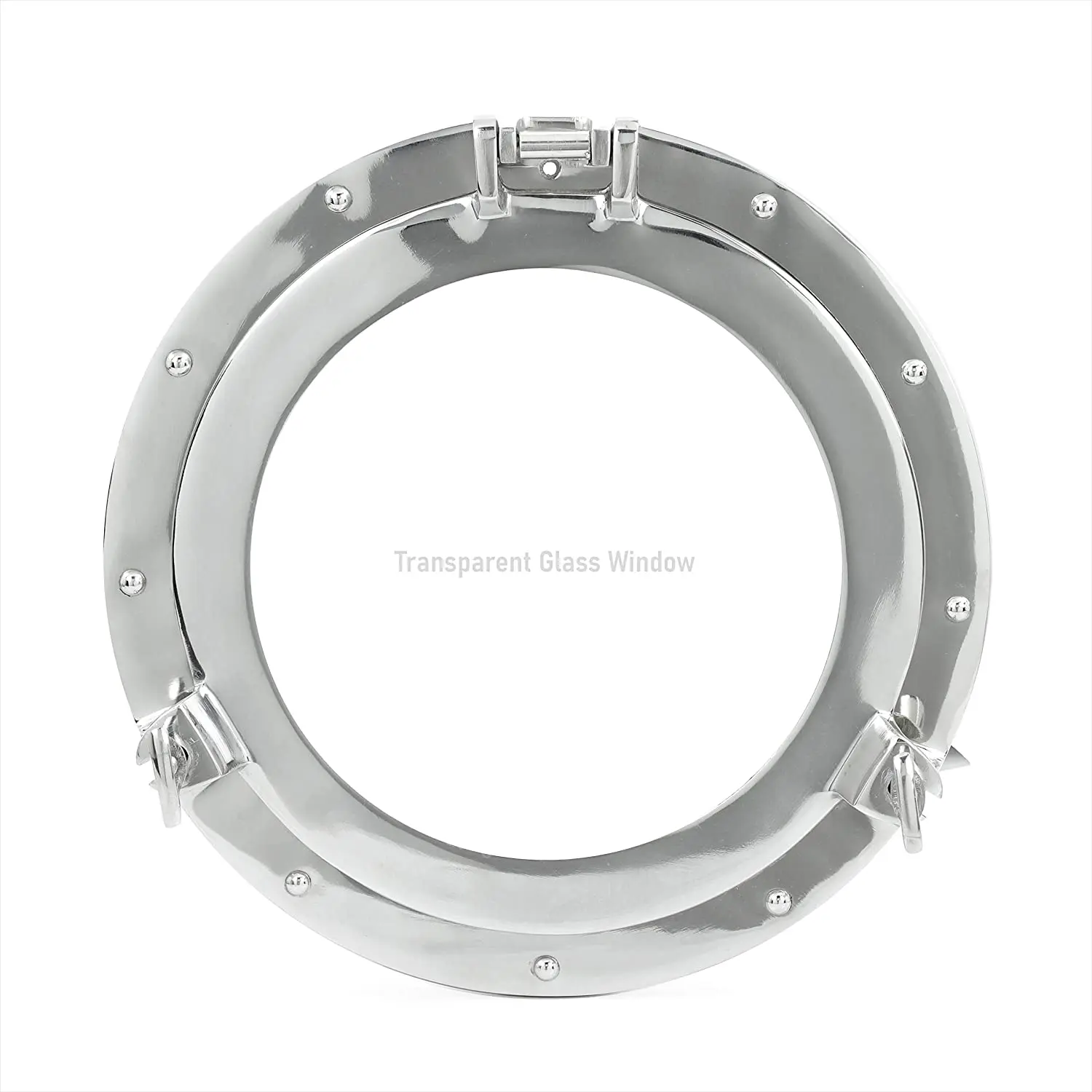 11" Nickel Plated Aluminum Portholewindow Ship Round Glass Wall Decor