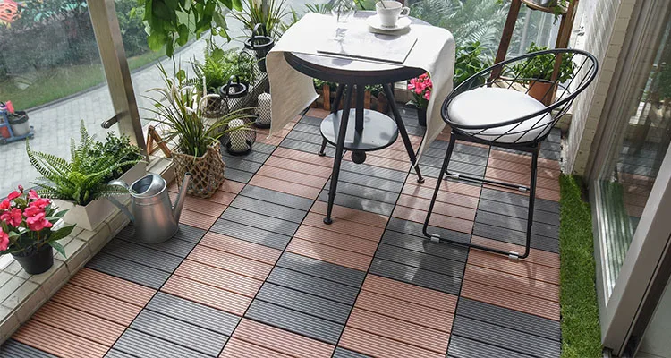 Tablero De Cubierta Compuesto De Plástico Y Madera Entrelazada